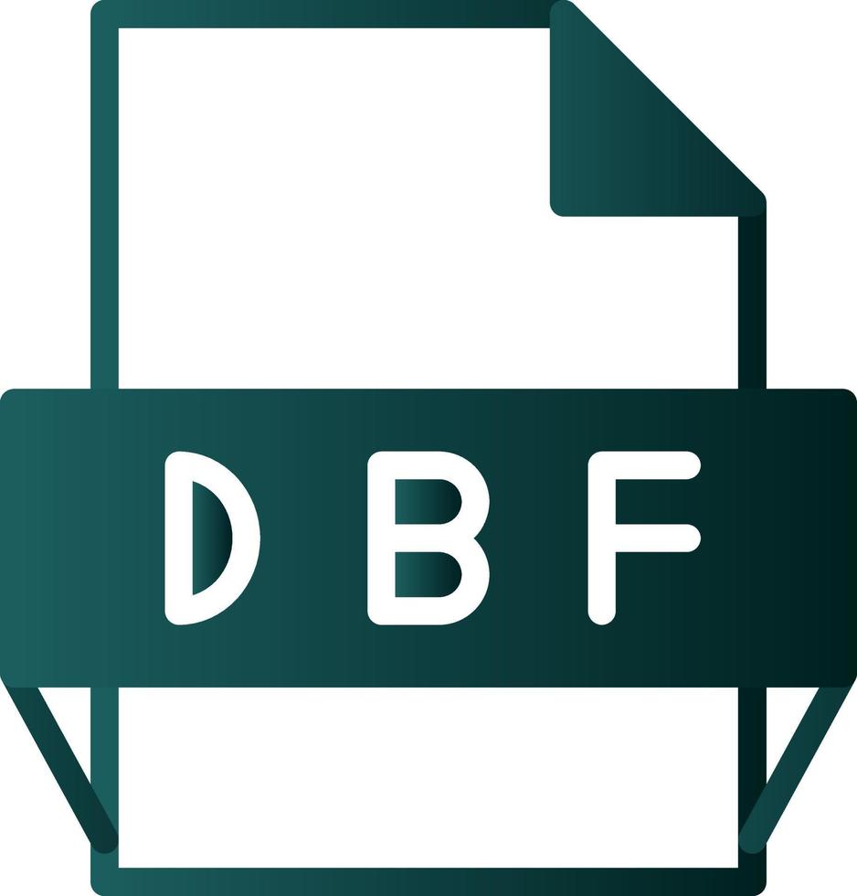 icono de formato de archivo dbf vector