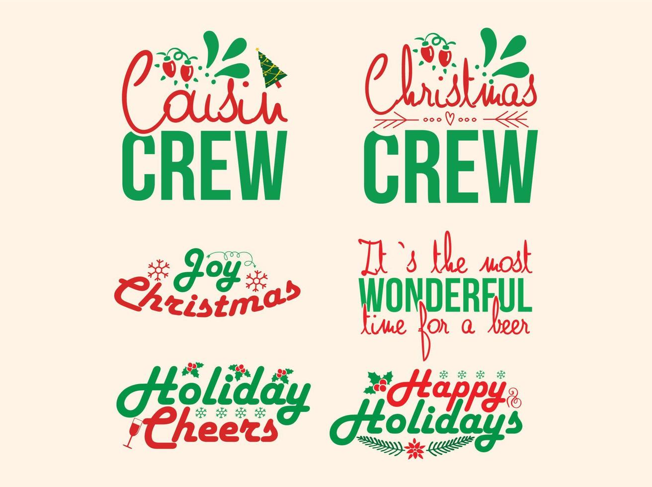 conjunto de diseño de camiseta svg de navidad, diseño de cita de navidad, diseño de camiseta retro, camiseta de feliz navidad vector