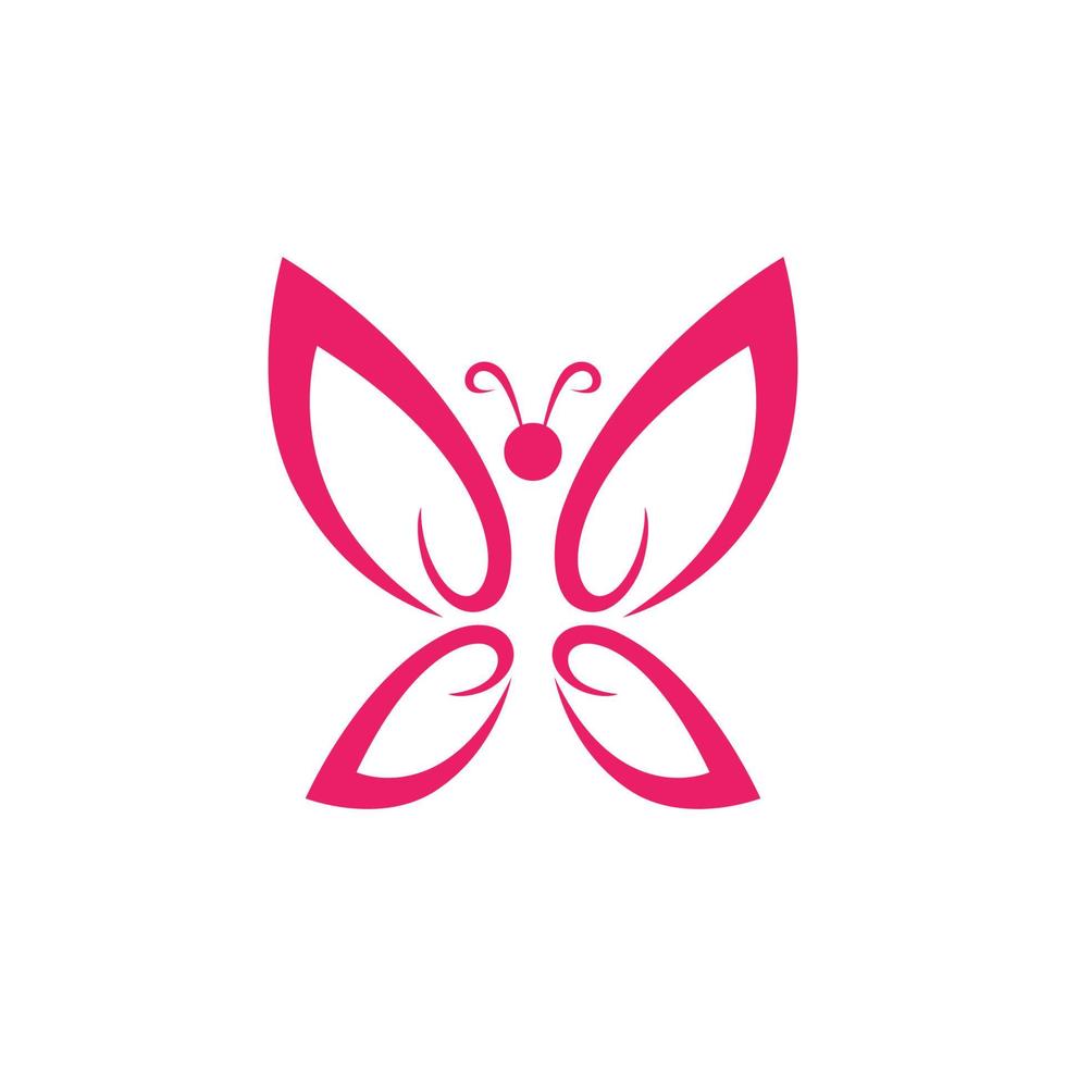 diseño de icono de mariposa de belleza vector