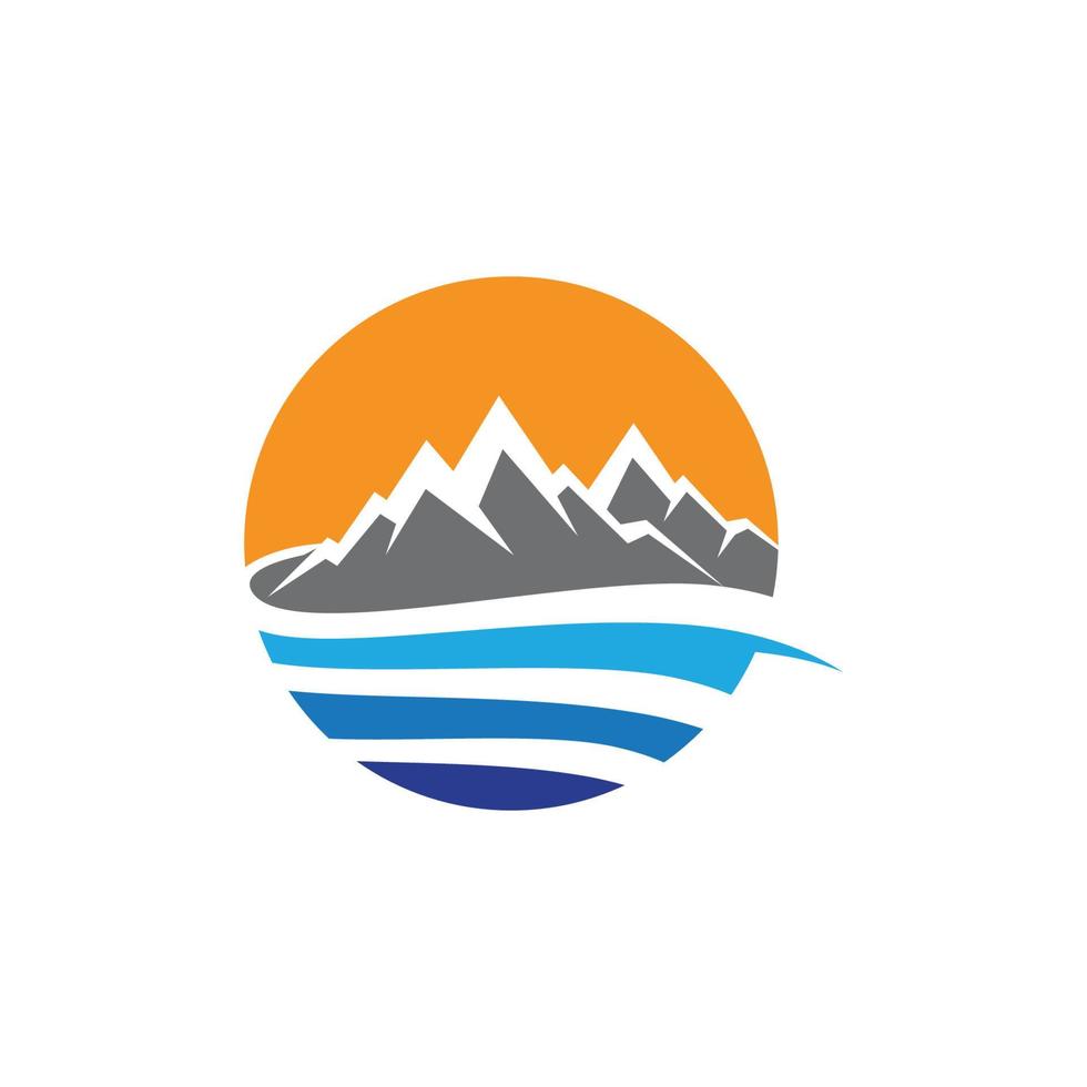 logotipo de icono de montaña vector