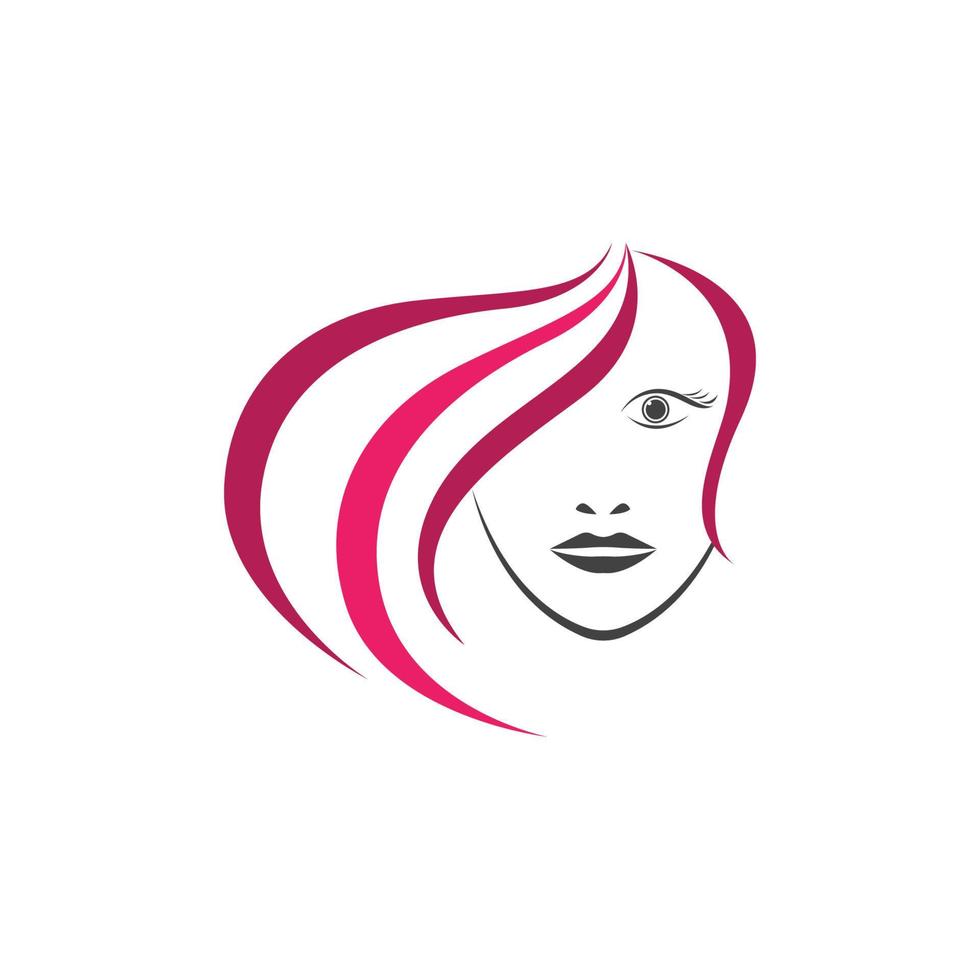 Woman face silhouette vector