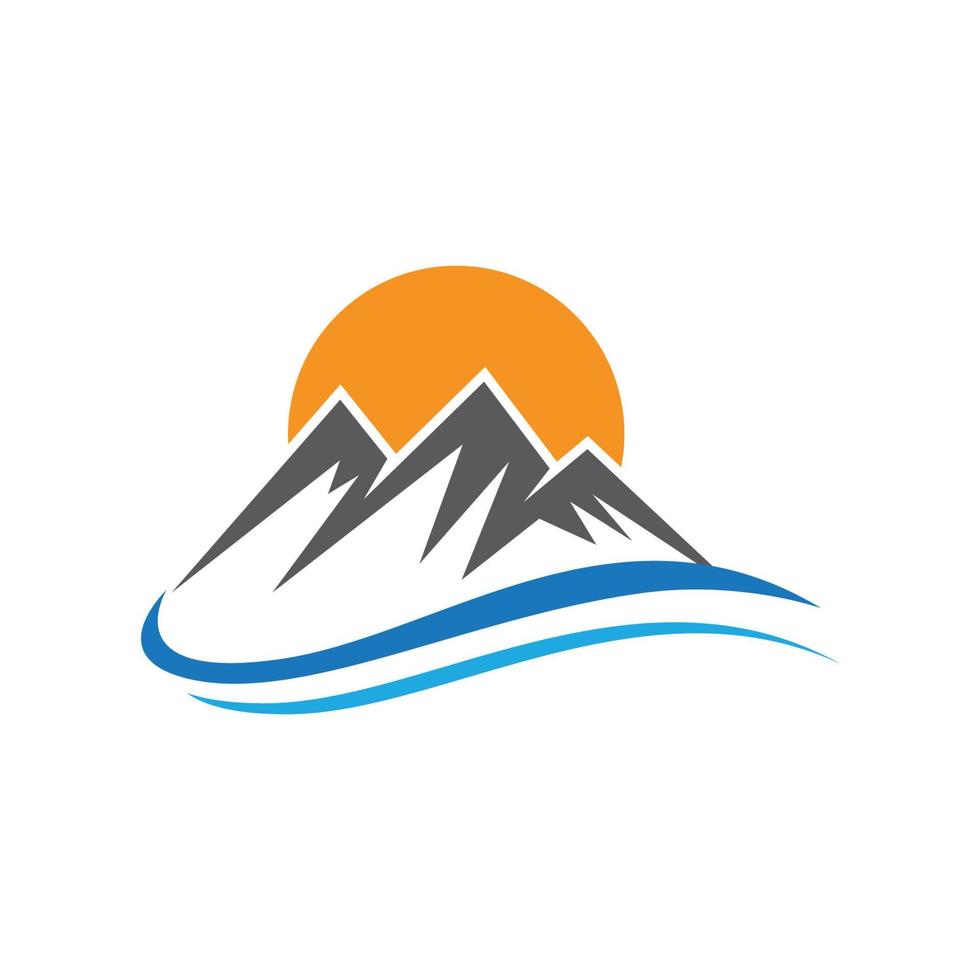 logotipo de icono de montaña vector