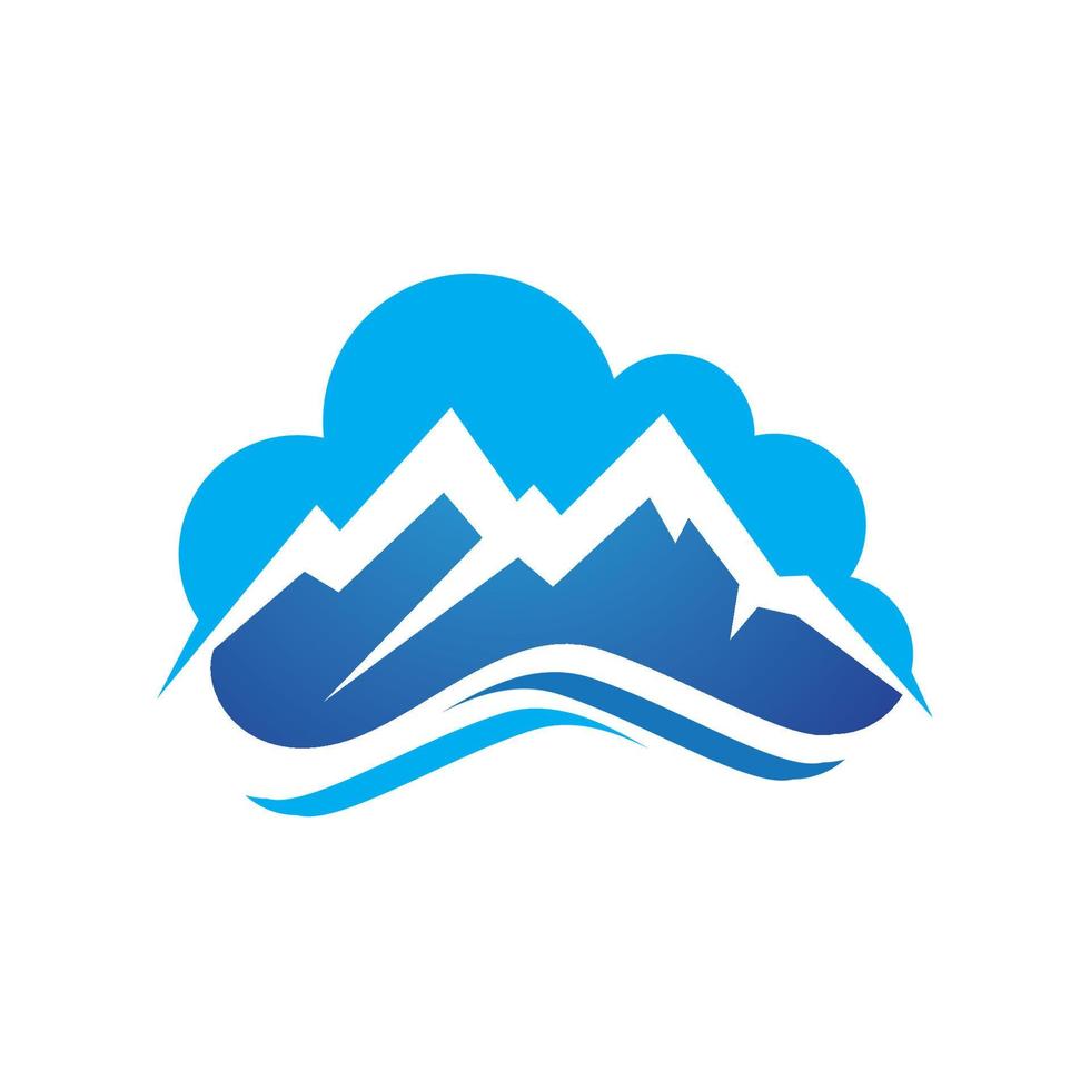 logotipo de icono de montaña vector