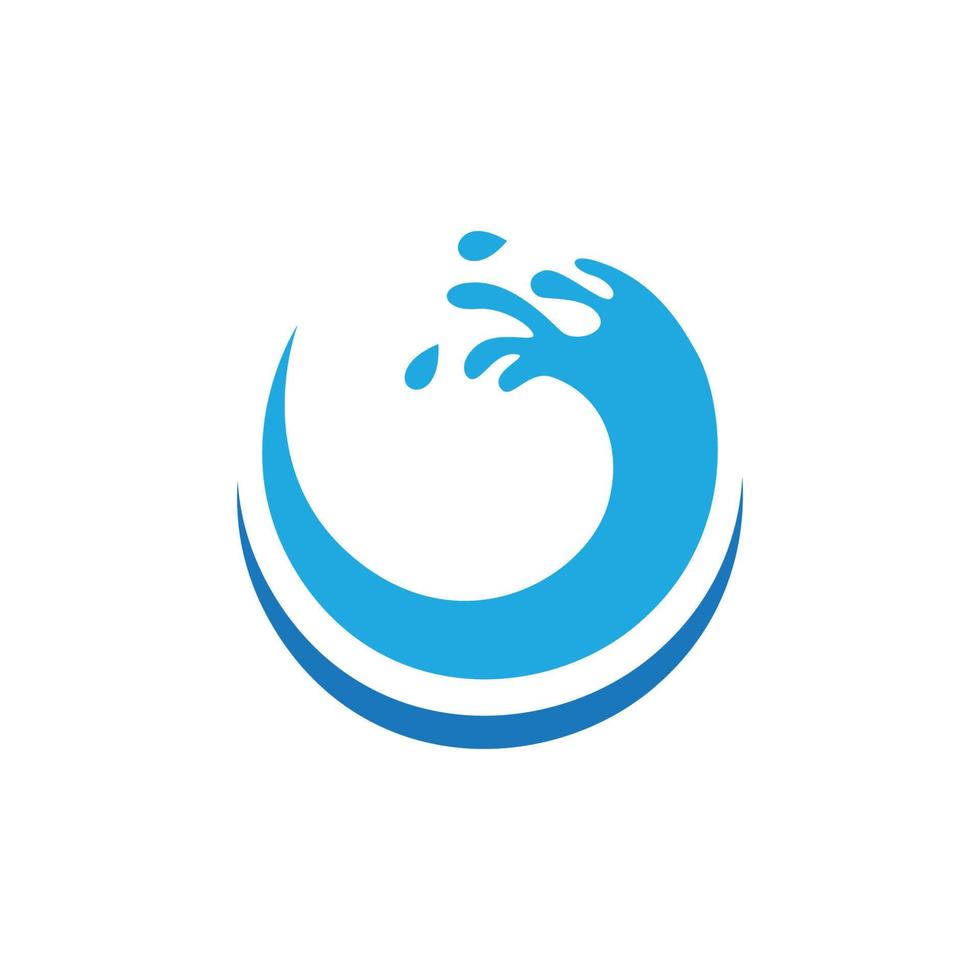 Water wave icon vector