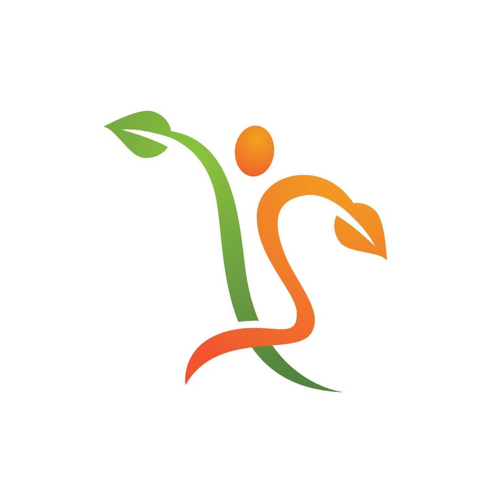 Human character logo sign vector