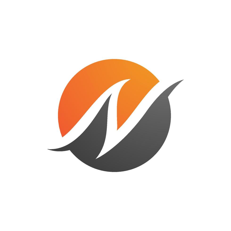 N Letter Logo Template vector