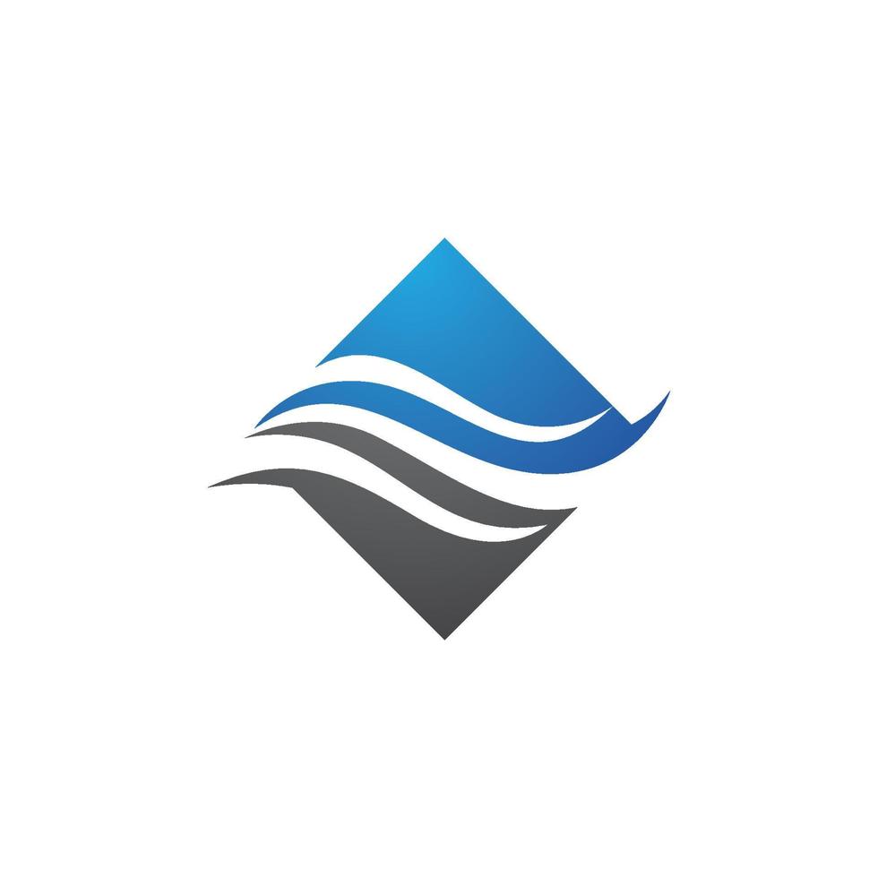 Water wave icon vector