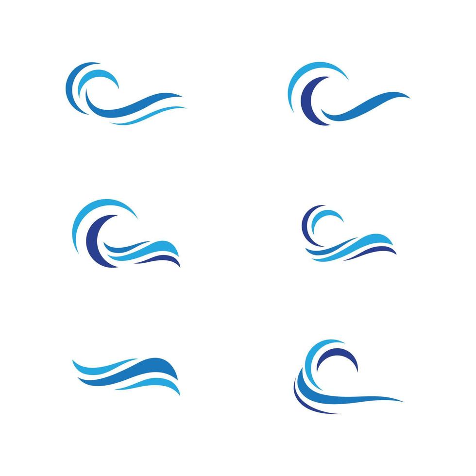 Water wave icon vector