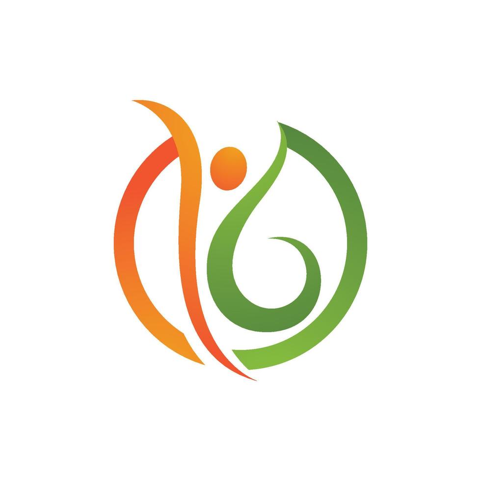 Human character logo sign vector