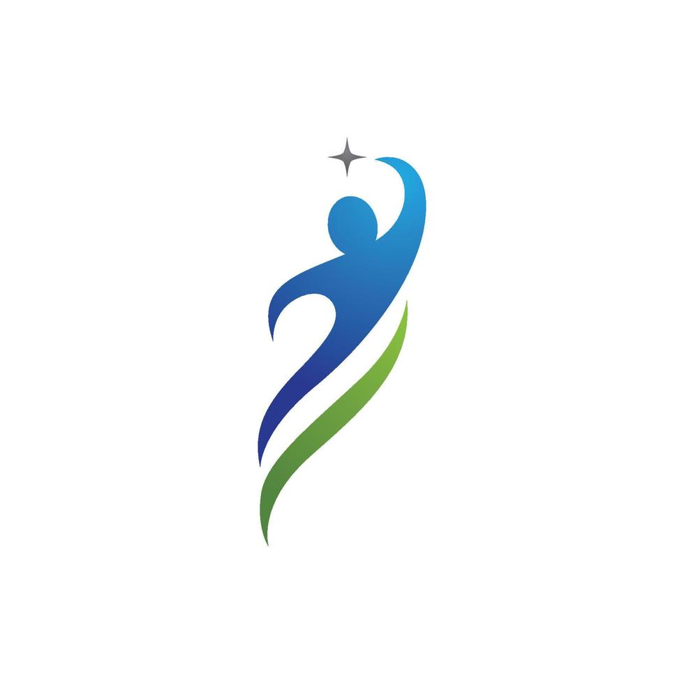 Human character logo sign vector