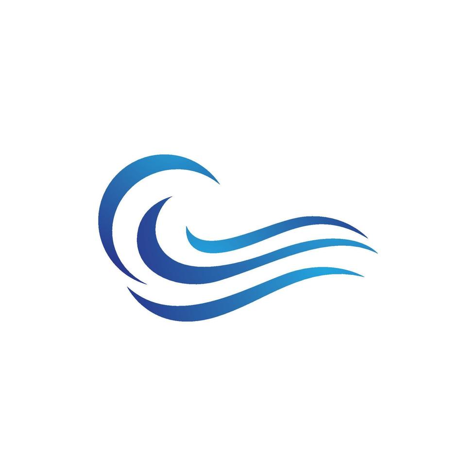 Water wave icon vector