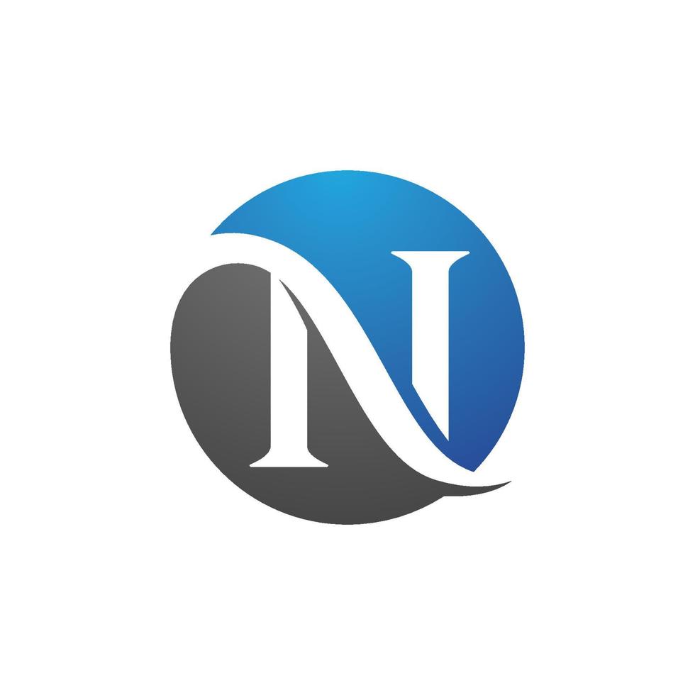 N Letter Logo Template vector