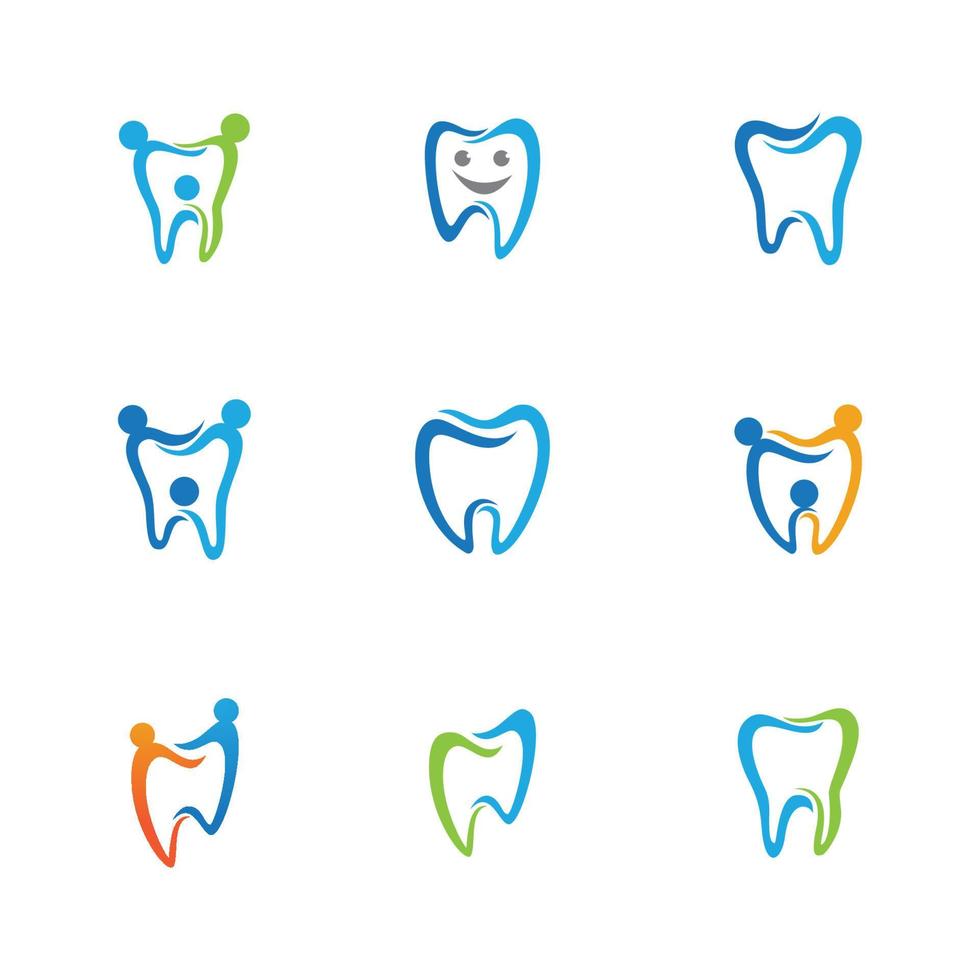 Ilustración de vector de plantilla de logotipo dental