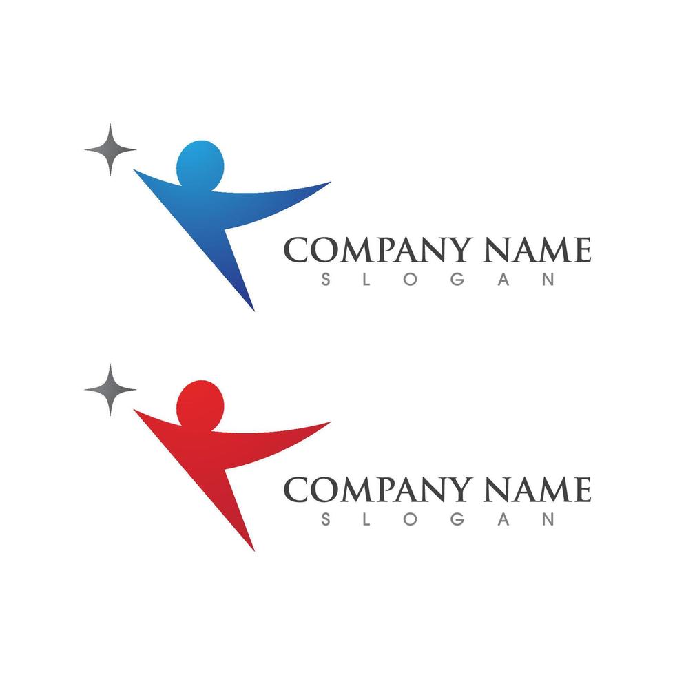 Human character logo sign vector