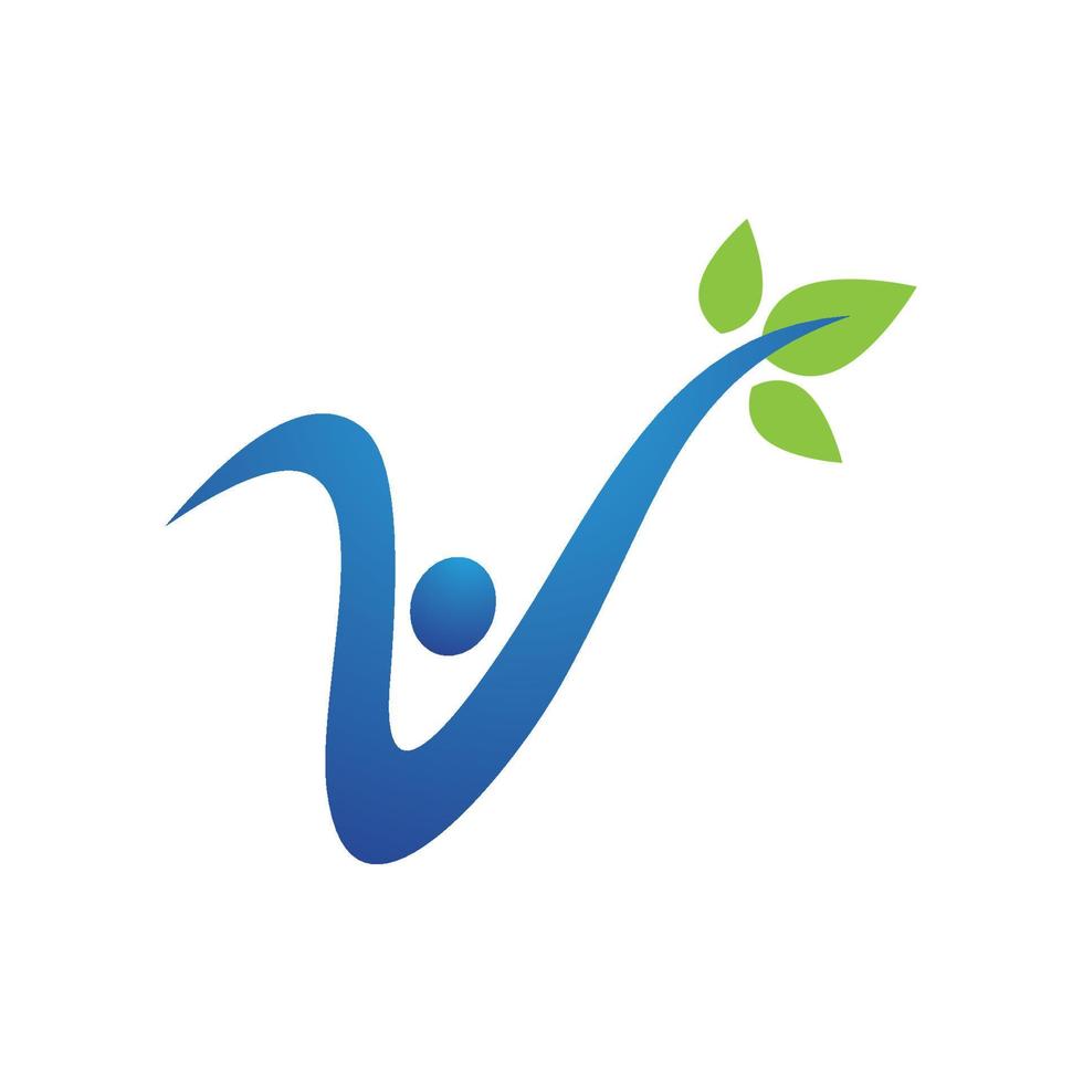 Human character logo sign vector