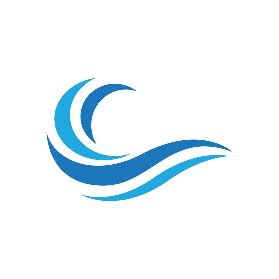 Water wave icon vector