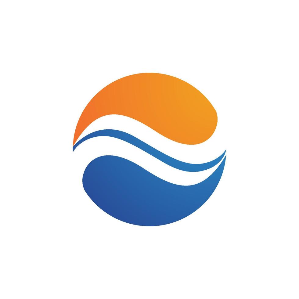 Water wave icon vector