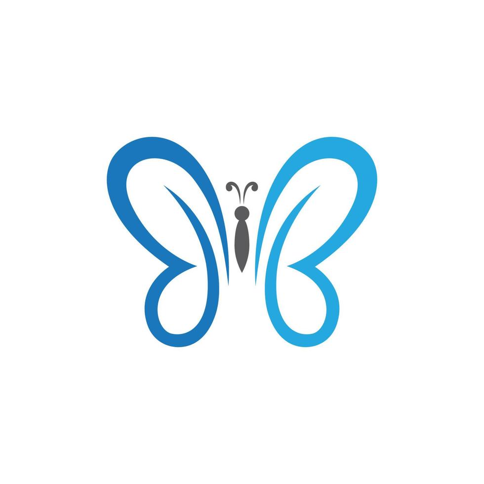 diseño de icono de mariposa de belleza vector