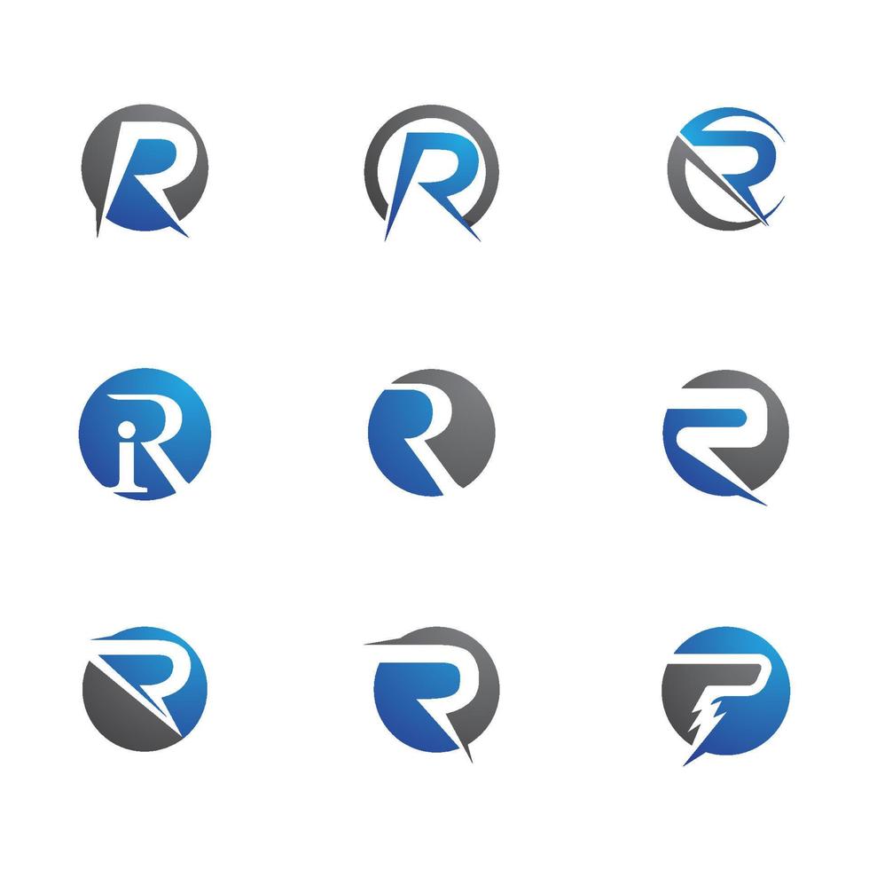 R Letter Arrow vector illustration icon