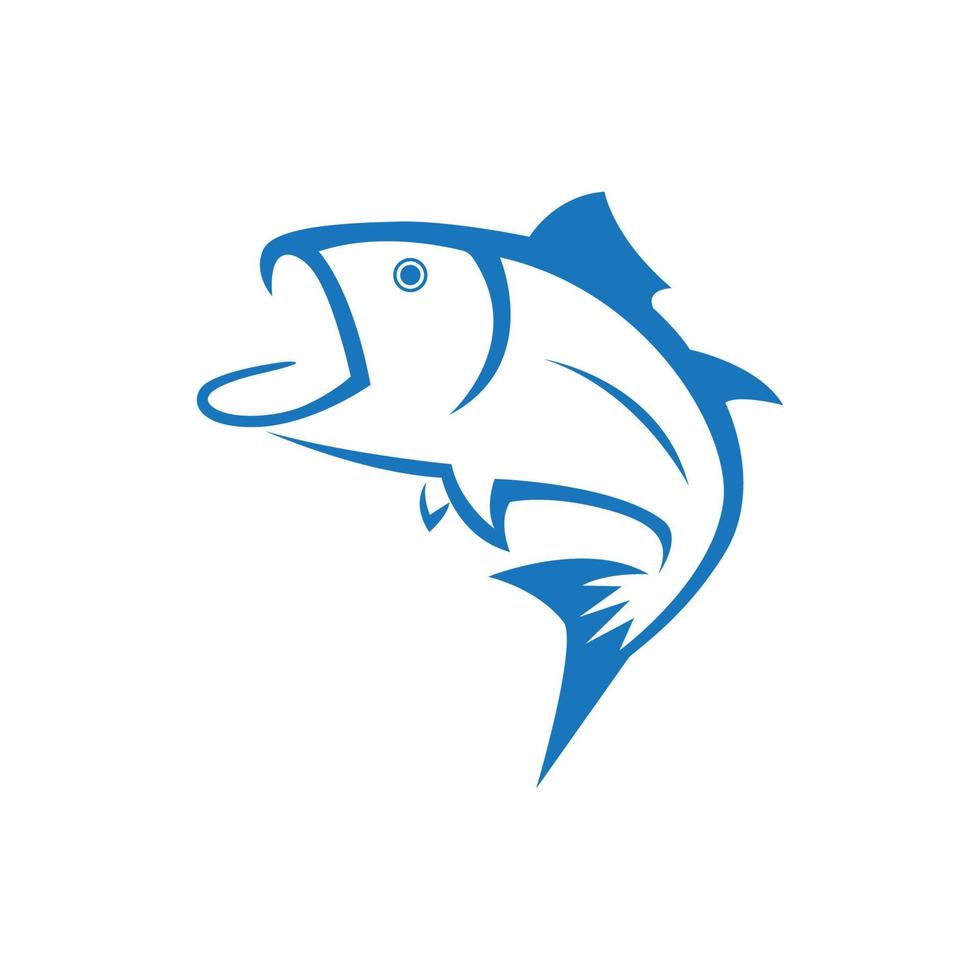 Fish logo template vector