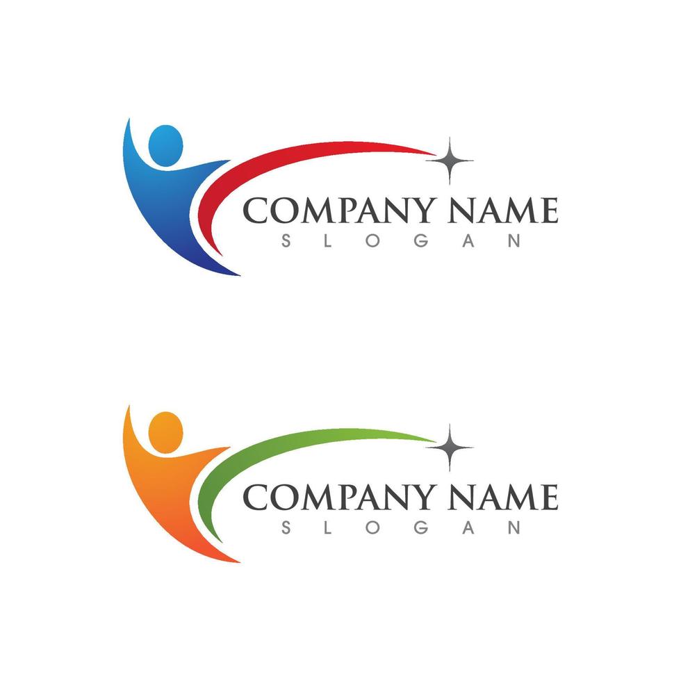 Human character logo sign vector