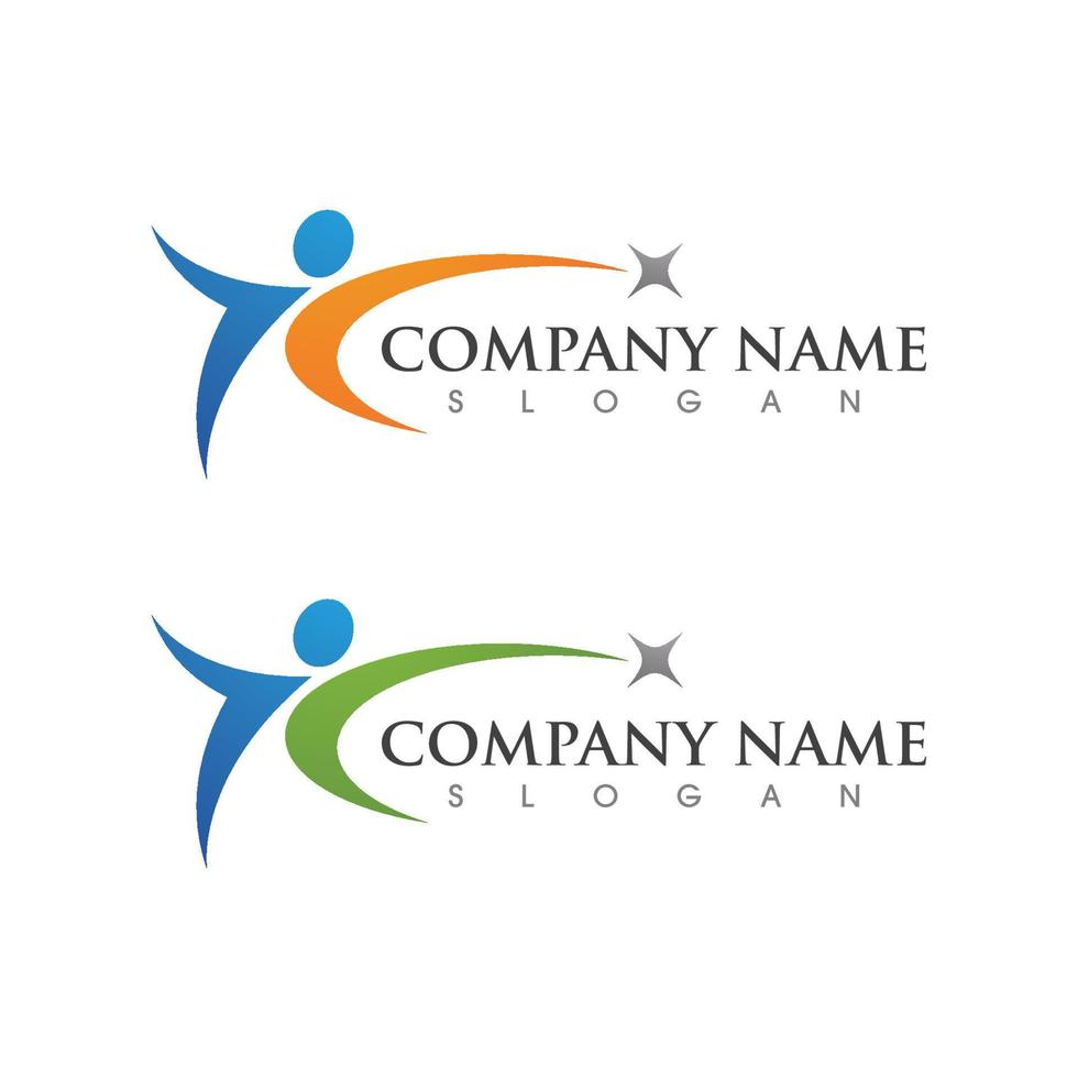 Human character logo sign vector