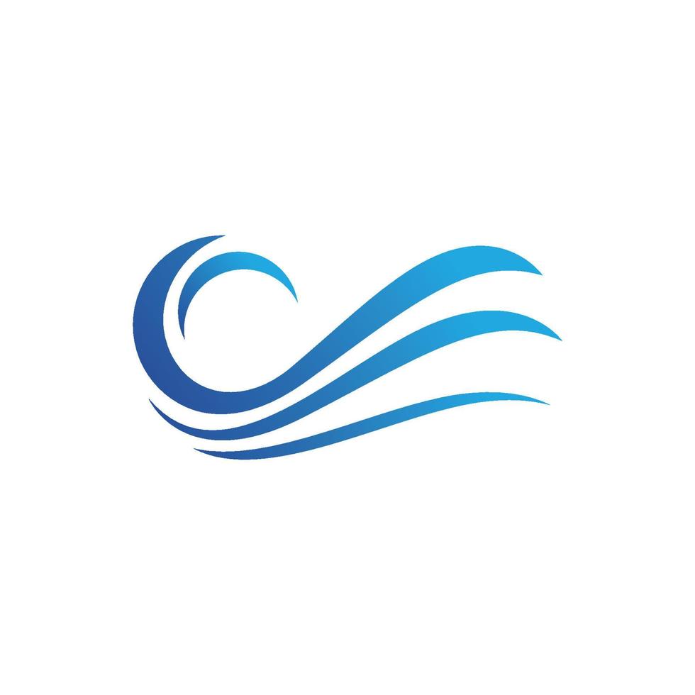 Water wave icon vector