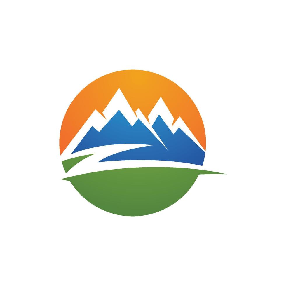 logotipo de icono de montaña vector