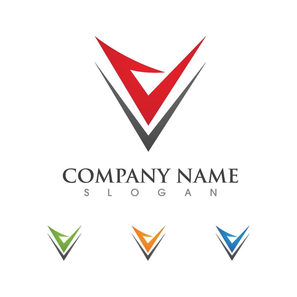 V Letter Logo Template vector
