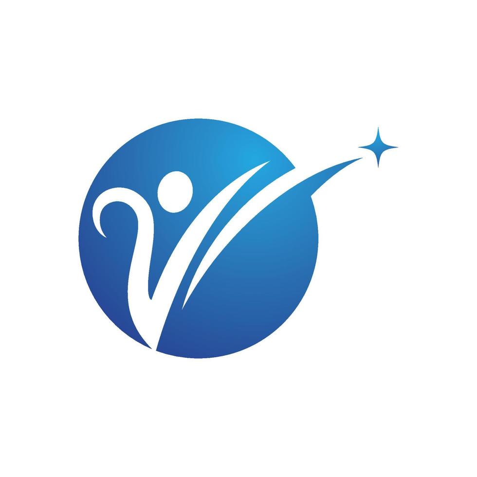 Human character logo sign vector