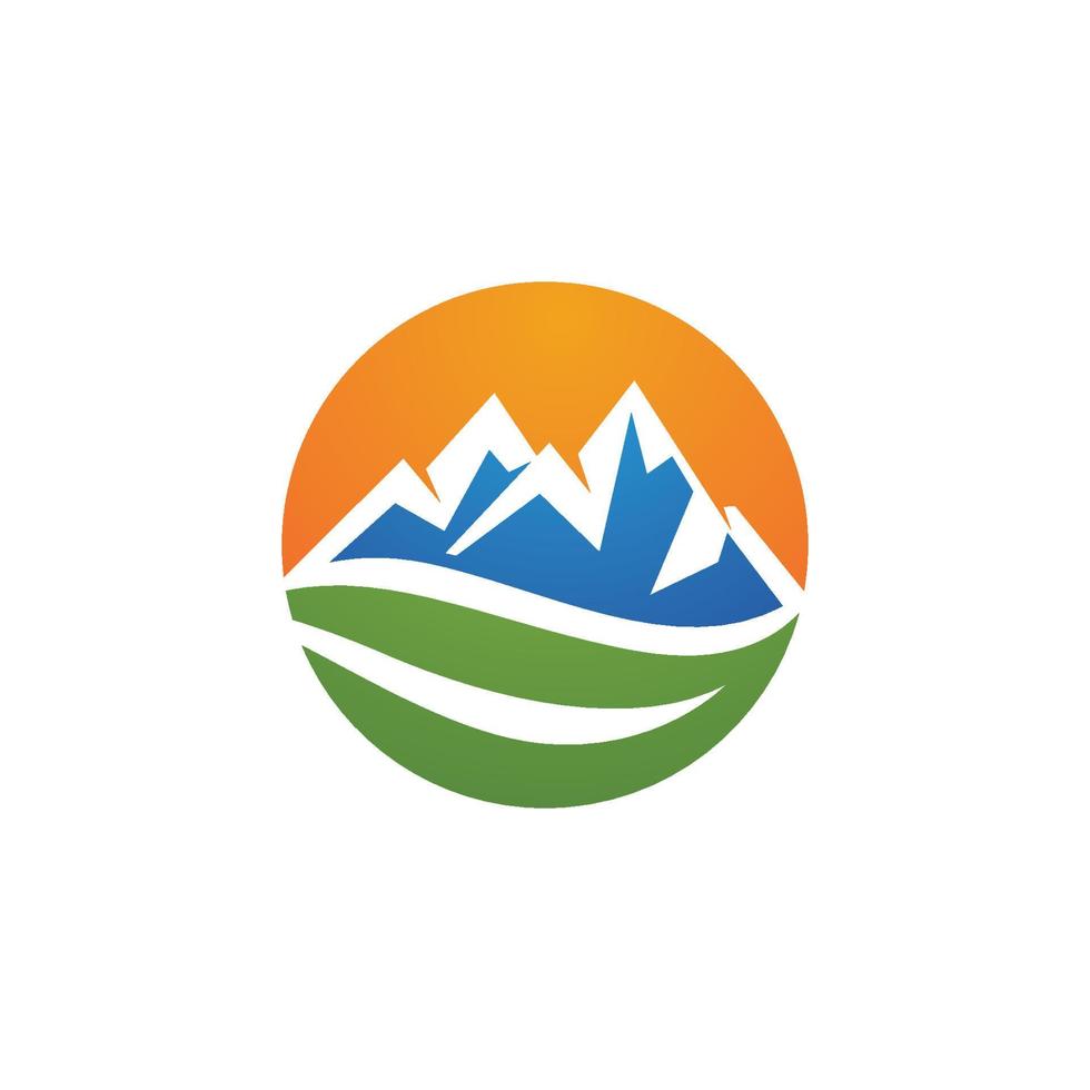 logotipo de icono de montaña vector