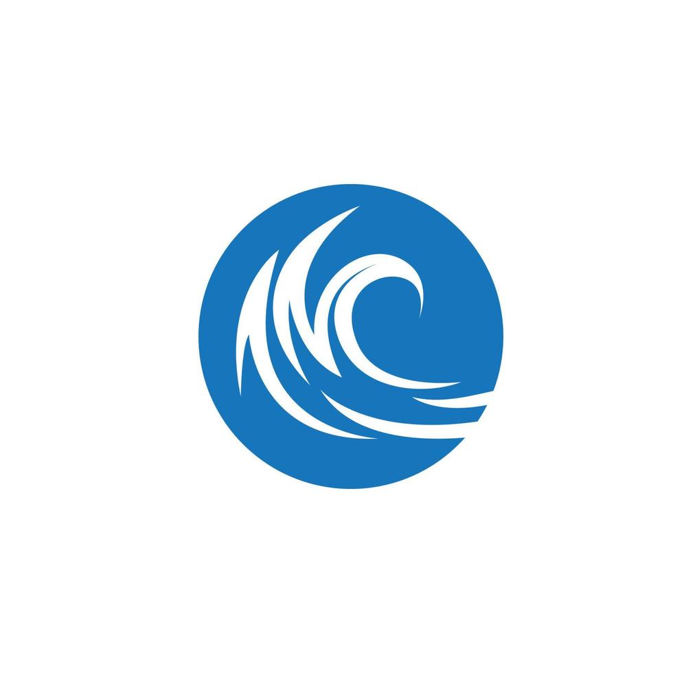 Water wave icon vector