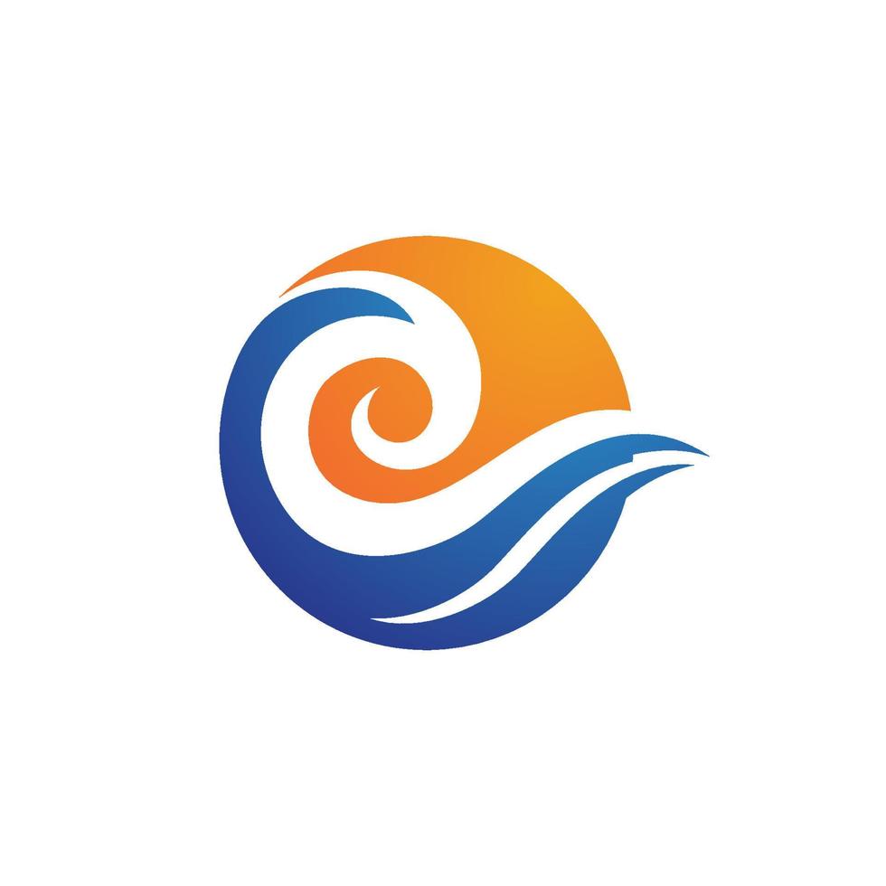 Water wave icon vector