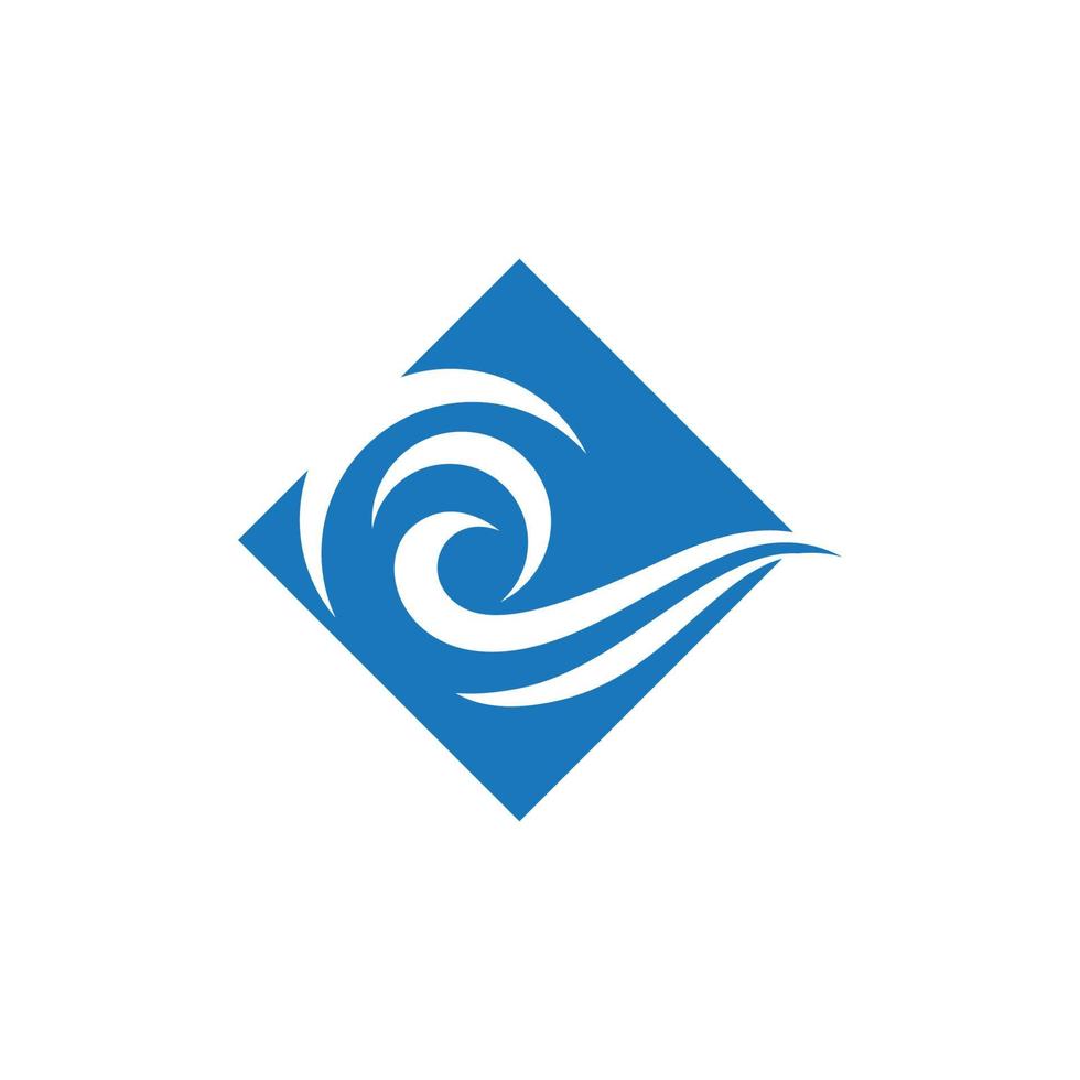 Water wave icon vector