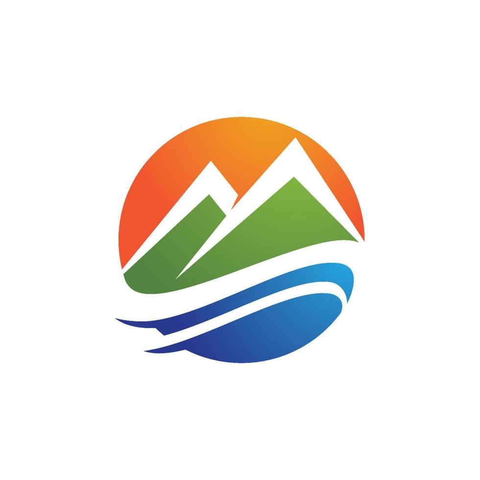 logotipo de icono de montaña vector