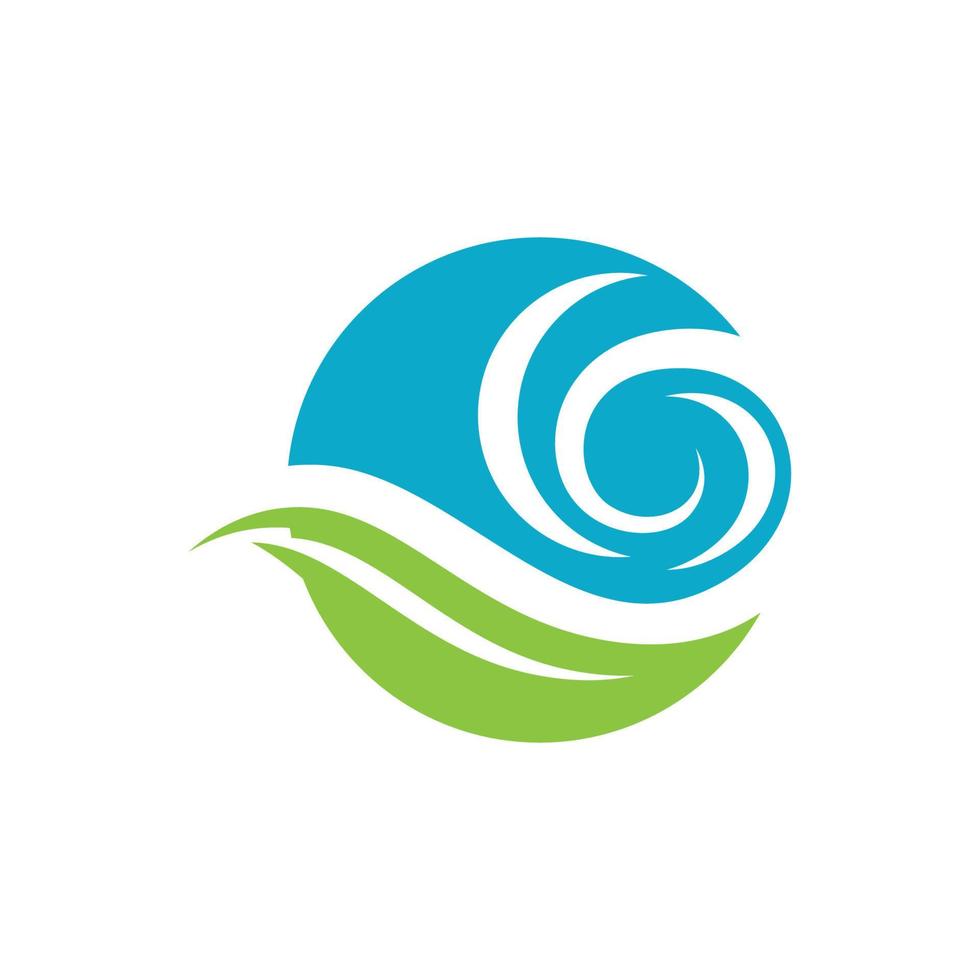 Water wave icon vector