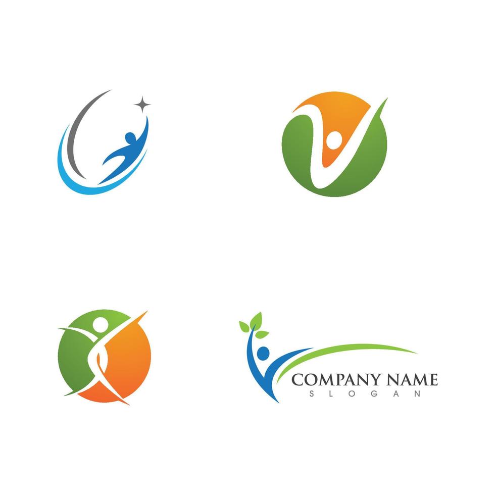 Human character logo sign vector