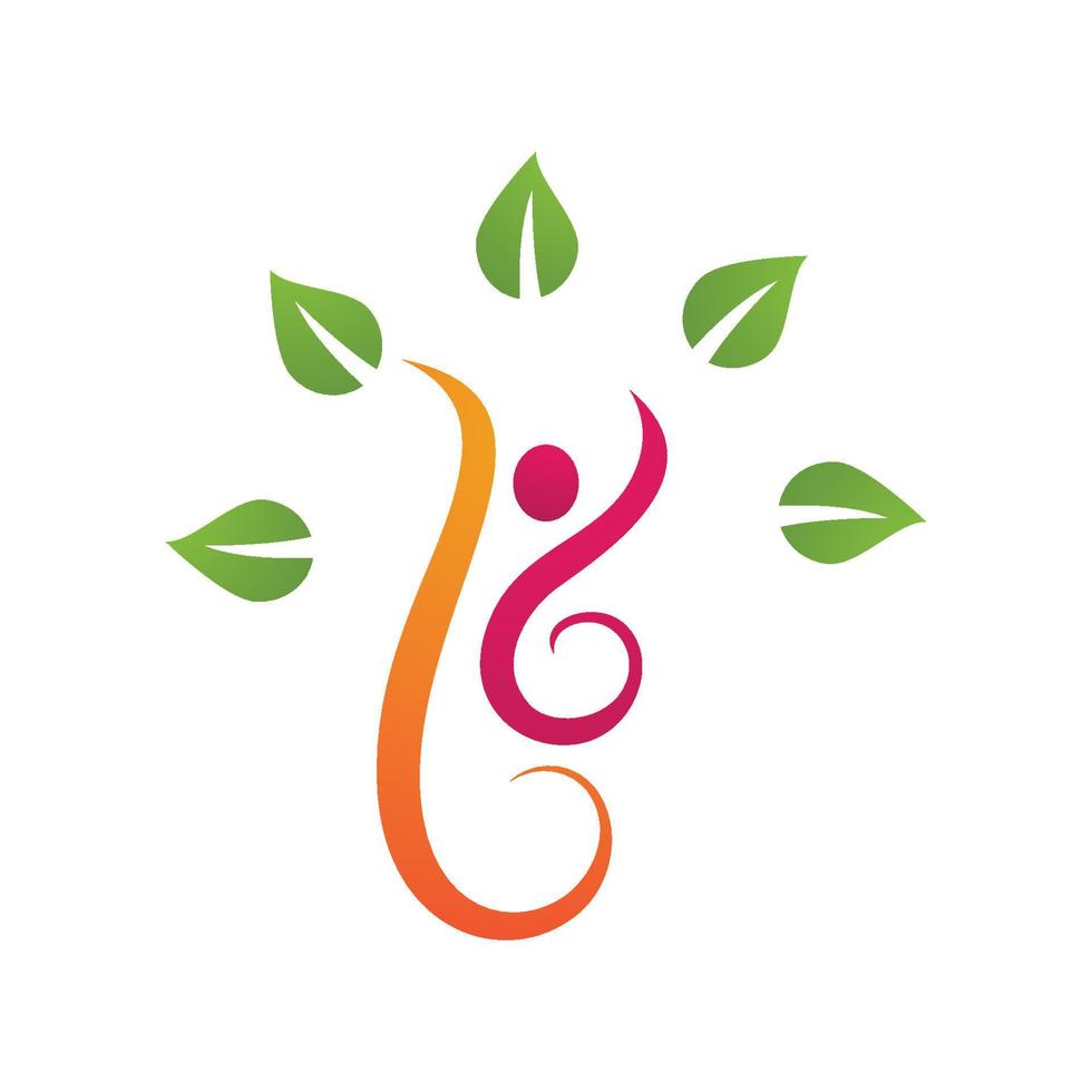 Human character logo sign vector
