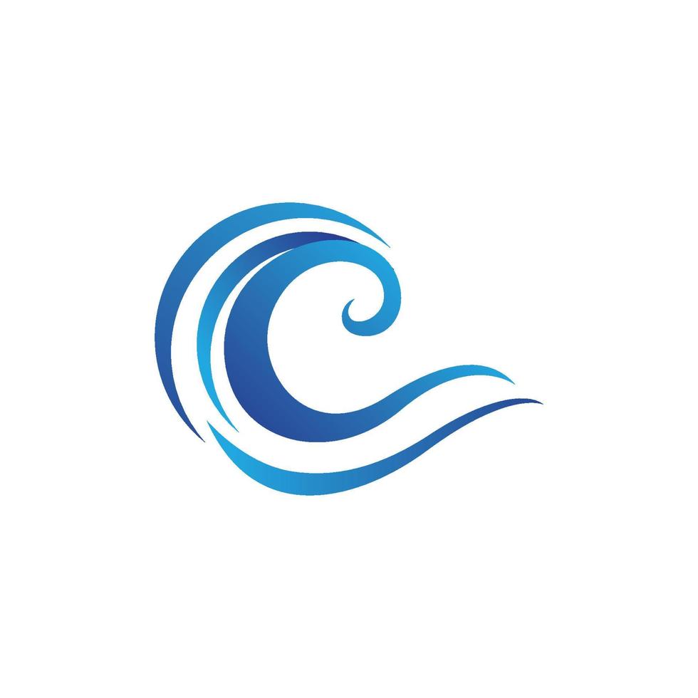 Water wave icon vector