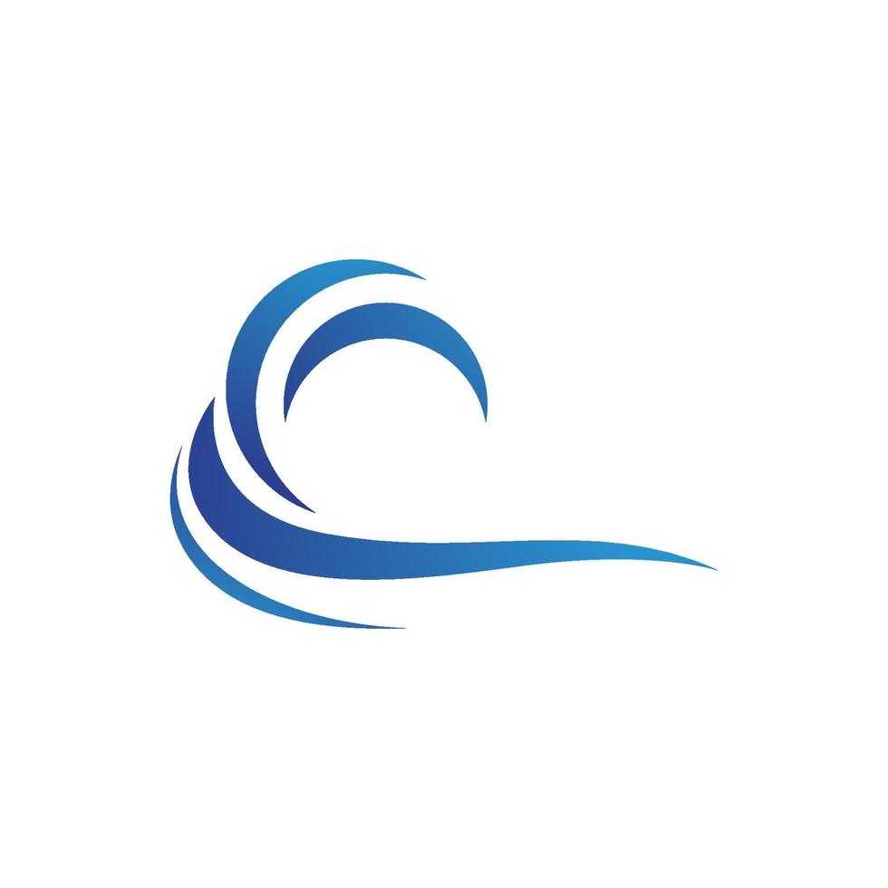 Water wave icon vector