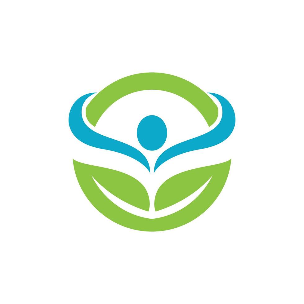 Logos of green Tree leaf ecology vector