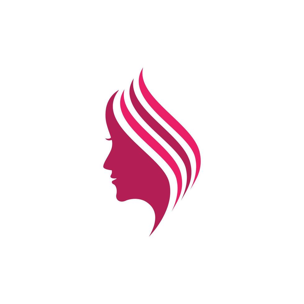 Woman face silhouette vector