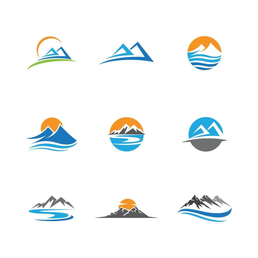 Mountain icon Logo vector