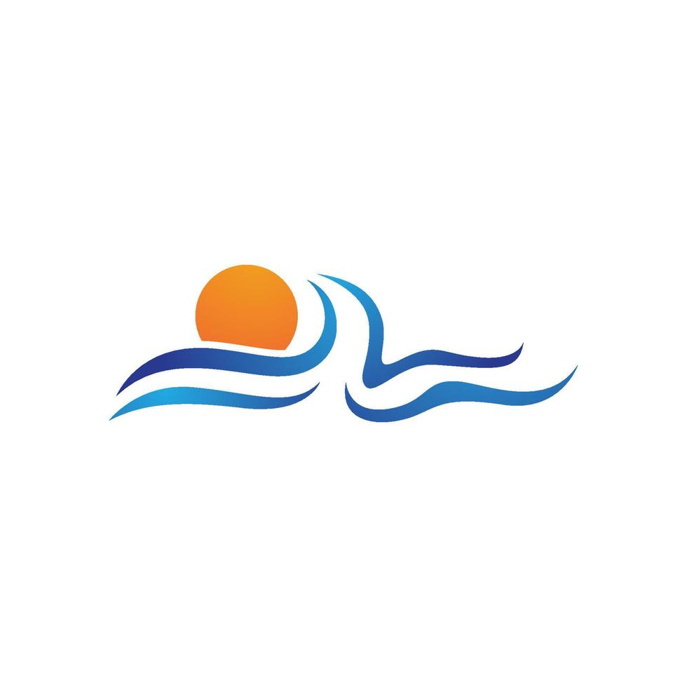 Water wave icon vector