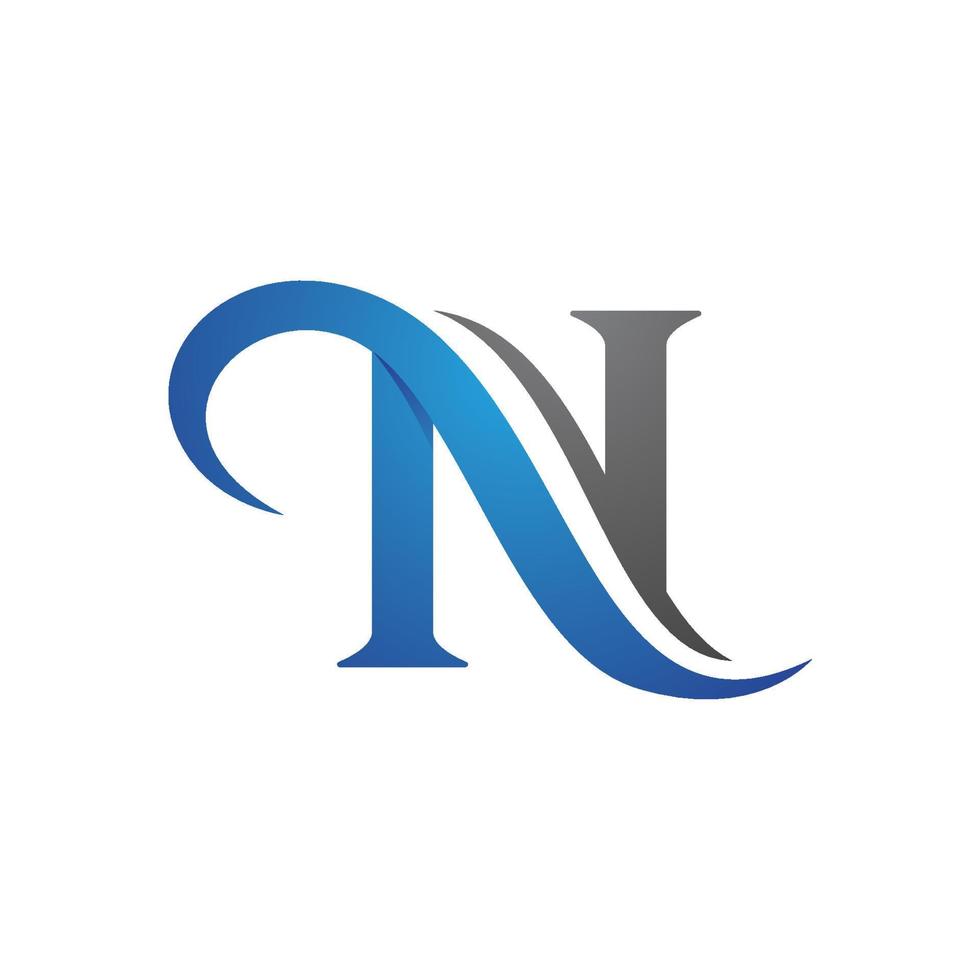 N Letter Logo Template vector