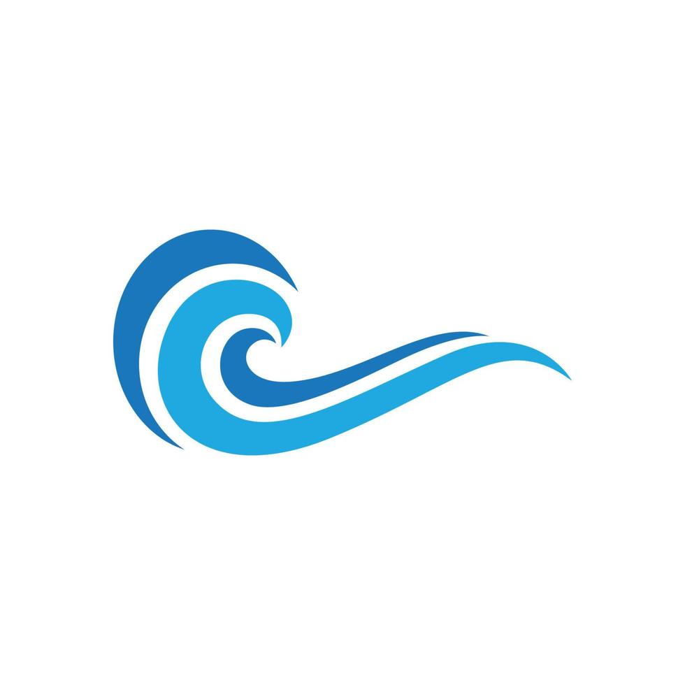 Water wave icon vector