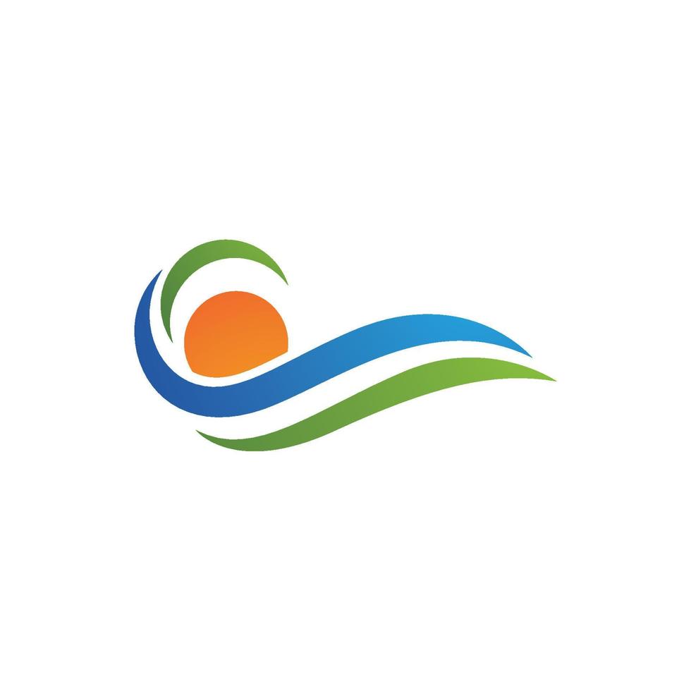 Water wave icon vector