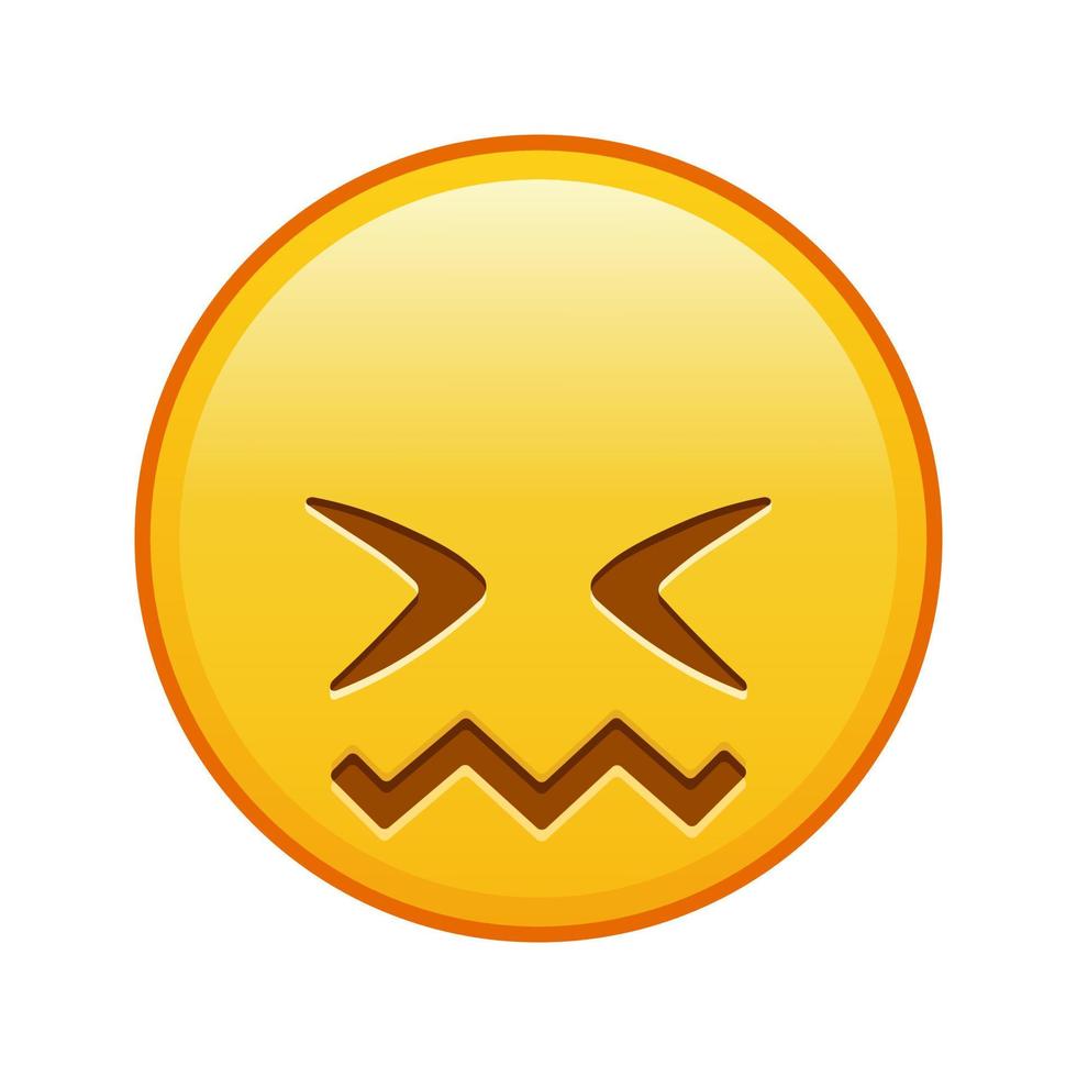 Expression of shame face Large size of yellow emoji smile vector
