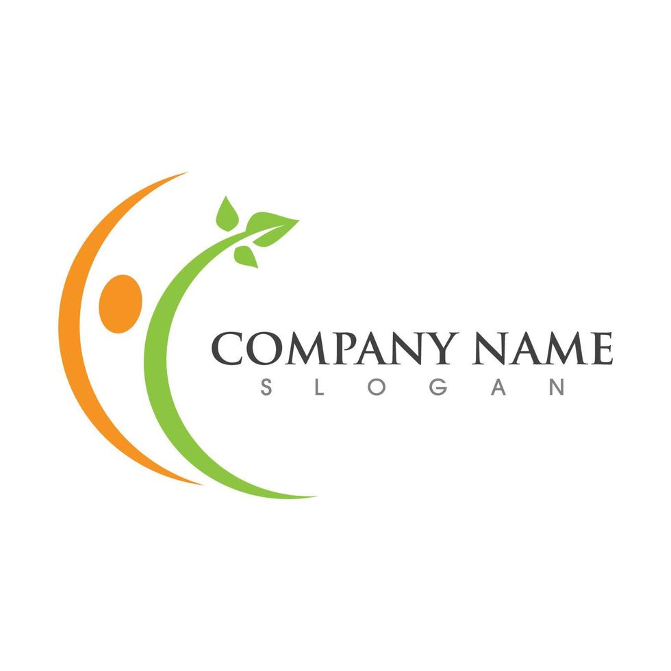 Human character logo sign vector