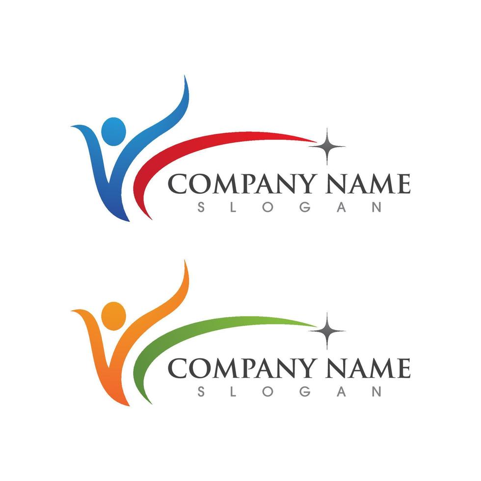 Human character logo sign vector
